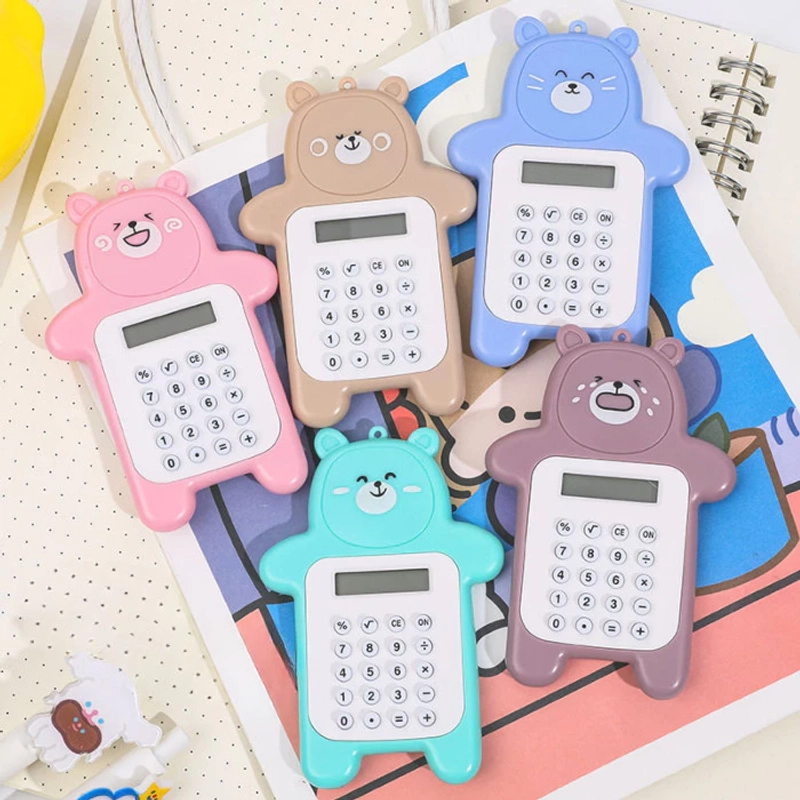 Product image KAHASIL - Kalkulator Calculator Mini Portable Motif Beruang 8 Digit Tombol Karet KMJ102 all variant COKELAT
